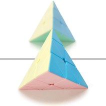 아동용 성인용 루믹스 큐브 - 스티커 없는 스피드 큐브 3x3x3 피라미드 루빅스 피라미드 마카롱 색상 매칭 삼각형 큐브 퍼즐 스티커 없음