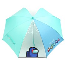 어몽어스 유아동 우산 살길이 53cm 남아 여아 어린이 키즈 주니어 두폭 투명창 우산