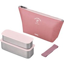 써모스 도시락 2단 슬림 프레쉬 런치박스 635ml 더스티핑크 DSA-604W DTP, 635ml + 더스티 핑크