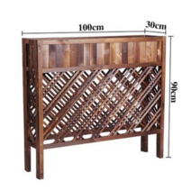 울타리 가림막 칸막이 가벽 파티션 펜스 공간분리 야외 화분 베란다, 브라운 가로 1000 높이 900 세로 300mm