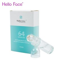 히드라 롤러 64 핀 페이스 롤러 마이크로 바늘 티타늄 바늘 팁 주입 히알루 론산 세럼 주입 스킨 케어 모공 조임, Titanium type3