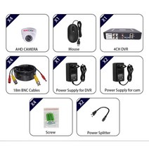 1080p 보안 카메라 시스템 84 채널 DVR 레코더 및 2468pcs 1920 2MP AHD 야외 실내 감시 비바람 견디는 CCTV, 협력사, 2T, 4ch 4pcs 돔