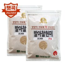 대한농산 22년 국산 발아찰현미 4kg(2kgx2) / 찰현미 국산잡곡 박스포장, 2kg, 2개