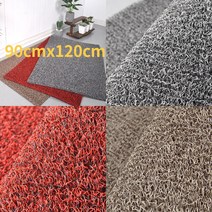 현관 베란다 발코니 투톤코일 논슬립 바닥매트 90X120 모래털이 아파트, 블랙+레드