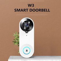새로운 무선 WiFi 비디오 초인종 카메라 스마트 도어 뷰어 Peephole 1080P HD PIR 모션 감지 야간 투시경 인터콤, 미국 플러그, 화이트
