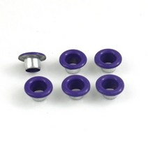 6mm 금속 구멍 와셔 가죽 공예 수리 그로멧 라운드 아이 링 신발 가방 의류 벨트 모자 100 세트, Purple