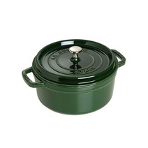 독일 스타우브 STAUB 냄비 24cm 냄비 컬러냄비 인테리어용품 모던주방용품, free, 다크그린 (24cm)