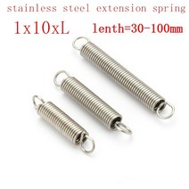 2pcs 1.0*10 * L 1.0mm 스테인레스 스틸 인장 스프링 후크 연장 외부 직경 10mm 길이 30mm 150mm, 11 1x10x60