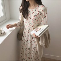 아르무아 클루 여성 봄 하객 플라워 롱 원피스