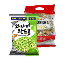 통가든 와사비 완두콩 300g + 바삭바삭 땅콩 보리과자 180g 세트, 10세트