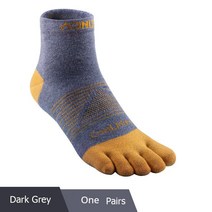 AONIJIE E4806 2 쌍 발가락 Barefoo 양말 승무원 다섯 손가락 울트라 사이클링 러닝 축구 농구 스포츠 요가 남성 여성 마라톤, e4806 다크 그레이, s(35-38)