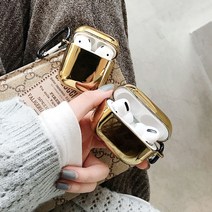 메탈 도금 에어팟 1세대 2세대 에어팟 프로 케이스, 본상품선택, 3메탈팟-블랙