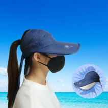 여성 등산모자 햇빛가리개모자 여름 방수 등산용, 네이비