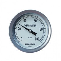 바이메탈 센서 국산 온도계 T형 75파이 50도 100도 기름 온습도계 식당 업소용 아날로그, 50도150L