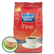 맥스웰하우스 화인 500g 커피리필 +사은품(실리콘컵받침), 1개