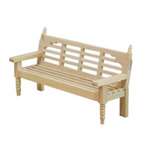 붙박이의자 스터디까페의자 1:12 나무 미니 긴 의자 모델 diy 인형 집 미니어처 가구 장식품 까페벤치, 밝은 회색