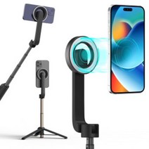 화이트스톤 돔 맥세이프 삼각대 블루투스 셀카봉 4in1, 돔 셀카봉 [색상=화이트]