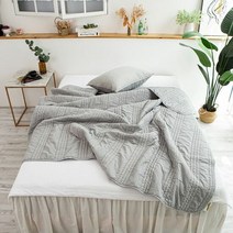 1300K 100수 고밀도 워싱면 버터 그레이 차렵침구 싱글 단품