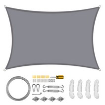 방수 천막 그늘막 차광막 타프 펜션 수영장 135gsm 직사각형 그늘 항해 98 uv, 회색, 300x300cm