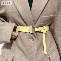 다소미얼Mar.01 64번 리얼 가죽 벨트 여 트렌디한 이단 소가죽 트렌드 디자인 스냅 캔디 빈티지 ins 스타일 가죽 밴드Z