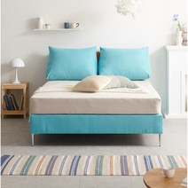 Sensus 센서스 삼각쿠션 침대 Q (매트리스 포함), 스카이블루