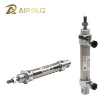 공압 실린더 에어 사각 AIRTAC 타입 스테인레스 더블 액션 미니 라운드 MA20x100S MA20X50SU MA20X75SCA MA20X125SCM 20X80, 27.MA20X80S - -CM Round-end ty