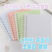 초음파앨범 부착식 펄 들어간 꾸미기 태교다이어리 태아초음파 신생아앨범 (25장 50페이지), r핑크