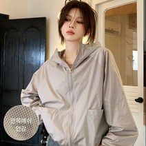 후암마켓 여성 바람막이 후드 집업 점퍼 메쉬안감 경량 윈드자켓