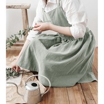 정유미앞치마 모던 원피스 앞치마 어린이집 3가지 타입, A타입, 그린
