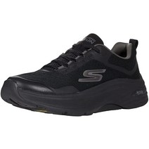 Skechers 남성용 맥스 쿠션 아치 핏 운동용 러닝 워킹화 에어 쿨 폼 스니커즈 포함 블랙.