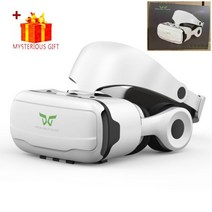 VR 안경 가상 현실 3D 헤드셋 헬멧 안드로이드 아이폰 스마트 폰 휴대 전화 컨트롤러 게임 Wirth Real Goggles, 05 With Box No Remote