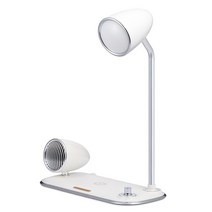 UMWH-LEDBT20 15W 고속무선충전 LED 조명 스탠드 블루투스 스피커, 화이트, 999