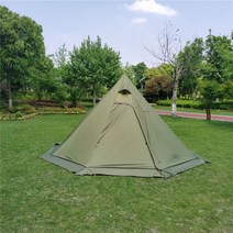스노우 스커트와 함께 큰 Bushcraft 피라미드 텐트 Ultralight 4 시즌 캠핑 배낭 높은 220cm 야외 210T 격자 무늬 겨울, Big Height 220cm