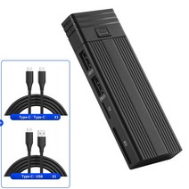 허브롱타입포트수 USB C M2 NVME SATA SSD 인터페이스 어댑터 스마트 투 도크 카드 리더 분배기 맥북 윈도우 리눅스용, USB C Hub M.2