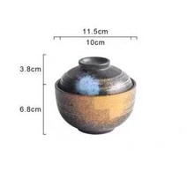 일본밥그릇 세라믹 디저트 스튜 냄비 크리에이티브 국수 수프라면 가정용 뚜껑 식기 세트, 1.4.5 inch B