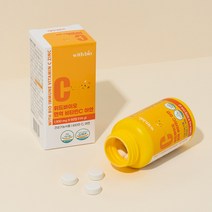 위드바이오 면역 비타민C 아연 츄어블 1900mg 60정 (2개월분) 물없이 먹는 레몬맛, 2개