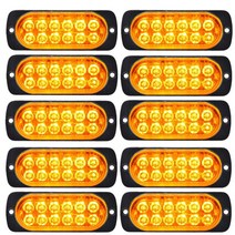 앰버 라이트 트럭 스트로브 12LED 스코프 경고 LED램프, T01-Yellow