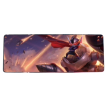롤 LOL 디자인 마우스 패드 79종 시리즈 리그 오브 레전드 장패드 3mm 두께, 900x400mm + 3mm개, 암갈색 람보