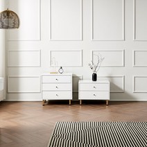 이리나 2단 3단 협탁 낮은 서랍장 화장대 콘솔 수납장 서랍, 그레이 화이트