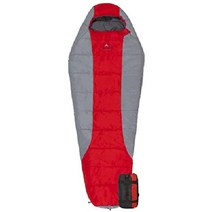 TETON Sports Tracker 5 Lightweight Mummy Sleeping Bag 테톤 침낭 87 quot x 34 22, Adult, 레드/그레이