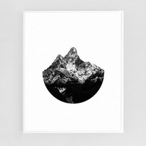 [천삼백케이] [캔버스뮤지엄] 산 bw[알루미늄 메탈 액자4컬러] 6호, C