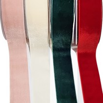 벨벳리본38mmx10m 크림 핑크