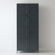마켓비 PIDOR 철제수납장 캐비넷 8문 9132030, 다크그레이