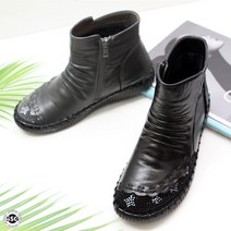 SO [SO 8750] 여성 발편한 천연소가죽 겨울 앵클부츠 옆지퍼 미들부츠 굽3cm
