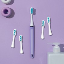 [신제품] 오랄비 프리미엄 칫솔 클릭CLIC 핸들 + 리필모 4입 골라담기 (라일락민트), (라일락)잇몸 케어 핸들 1개 O15_(라일락)잇몸 케