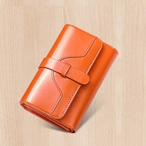 가죽 여성 중지갑 무지 캐주얼 데일리 선물용S09