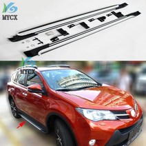 자동차너프바 자동차발판 도요타 RAV4 2013-2017 용 러닝 보드 자동 사이드 스텝 바 페달 너프 수정, 한개옵션0