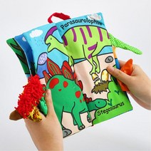 아기공룡 놀이 꼬리 헝겊 부드러운 영어책 고리형 돌아기책 출산 아기백일