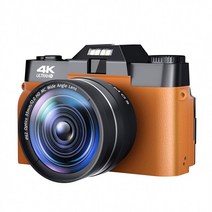 플립 스크린 4K 셀카 캠코더 유튜브 라이브 스트림, 19.With Filter 2 Lens  64G TF
