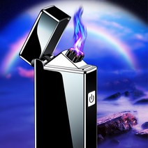 USB충전 터치점화 예쁜 플라즈마 라이터 초경량무게 28g, 3 블루